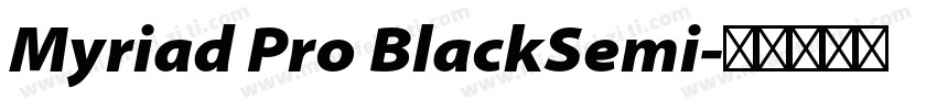 Myriad Pro BlackSemi字体转换